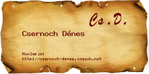 Csernoch Dénes névjegykártya