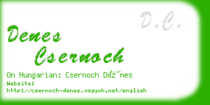 denes csernoch business card